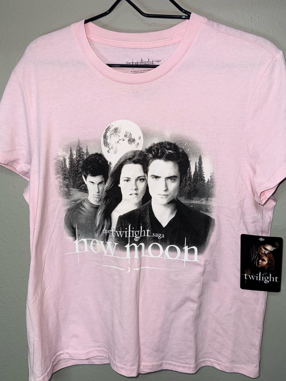 Twilight Saga New Moon Pink Graphic Tee